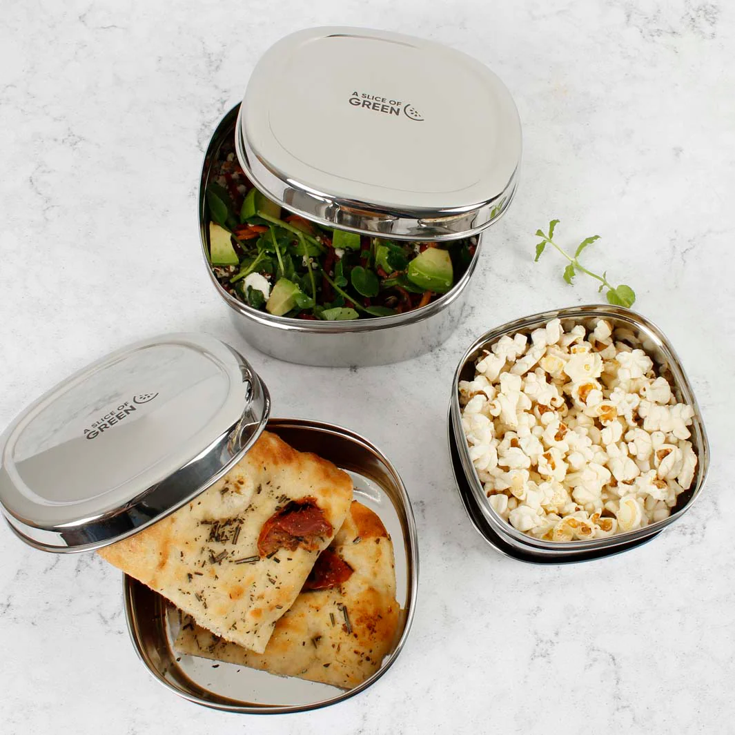 A Slice Of Green Stainless Steel Food Storage - x3 Pack - Image 2
