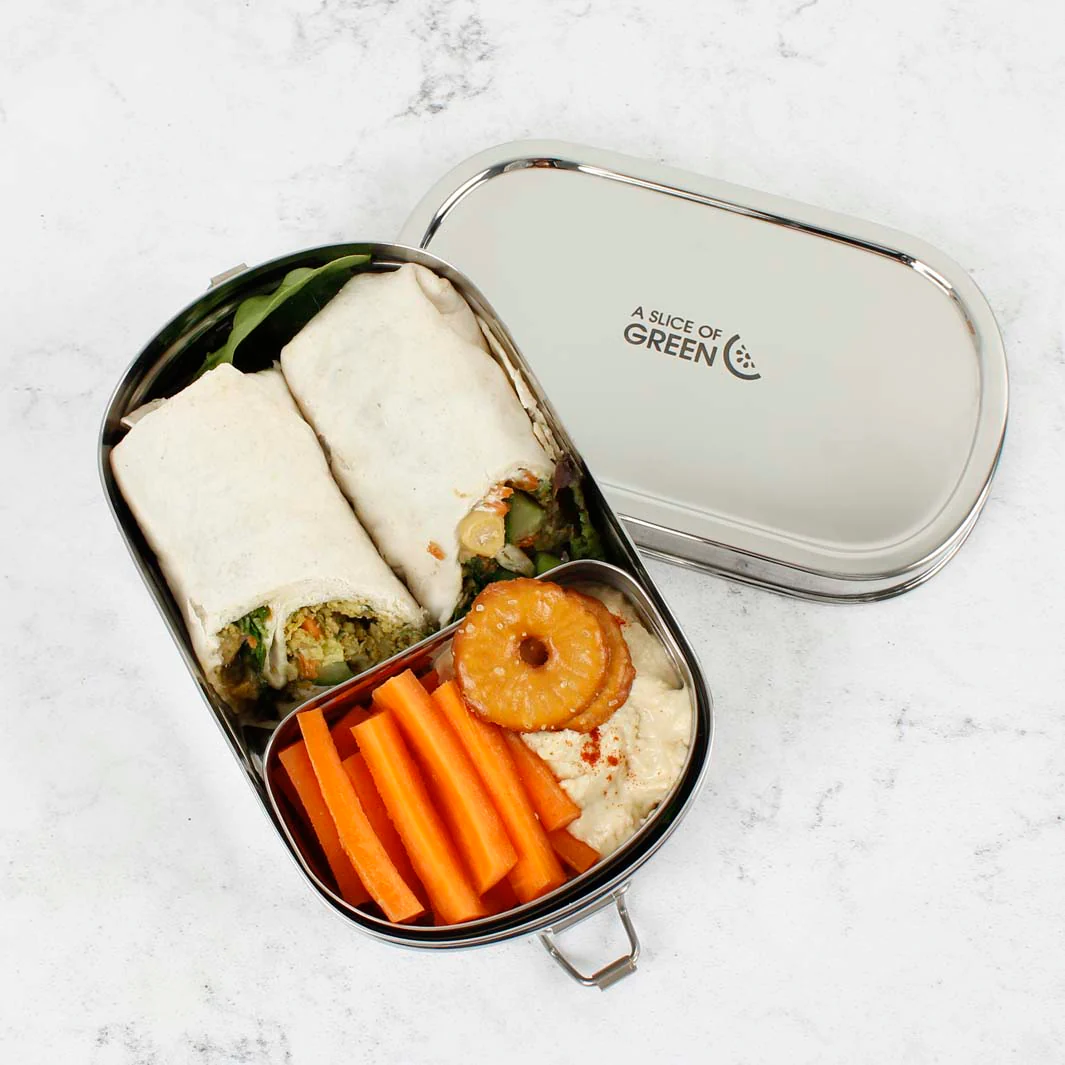 A Slice Of Green Stainless Steel Lunchbox with Mini Container - Kangra - Image 6