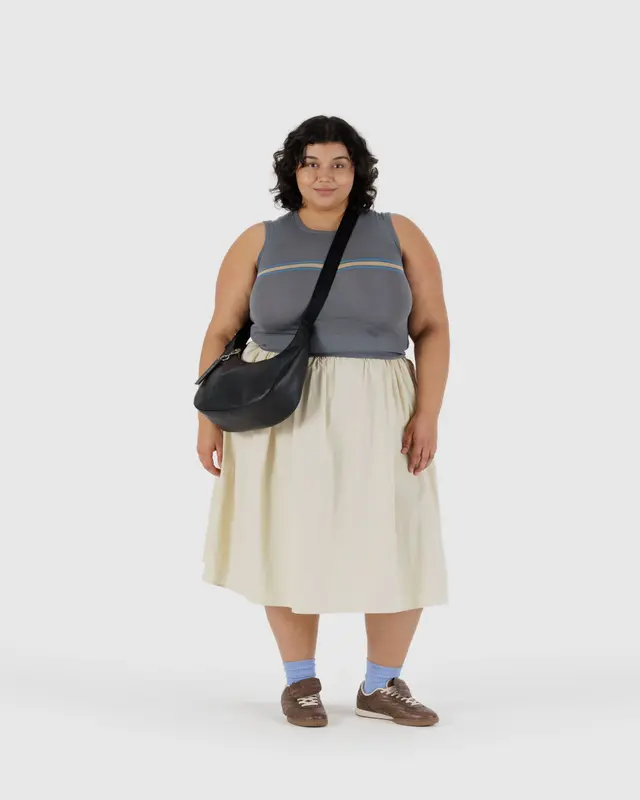 BAGGU Crescent Bag Medium - Recycled Leather - Image 7