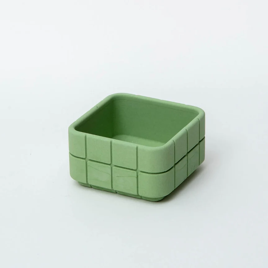 Block Design Handmade Eco Friendly Jesmonite Tile Square Pot - Image 3