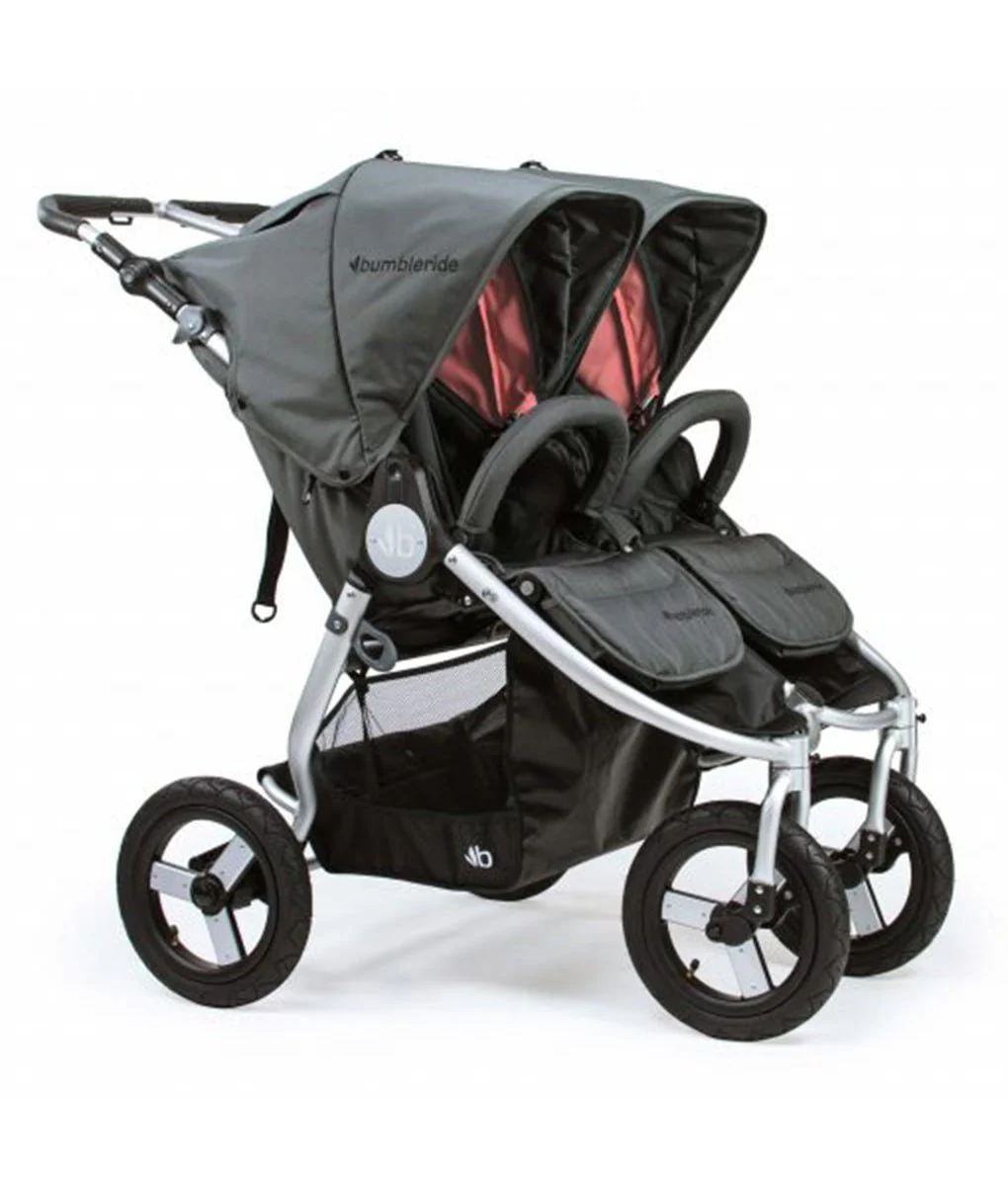Bumbleride Indie Twin Everyday Double Stroller - Dawn Grey Coral