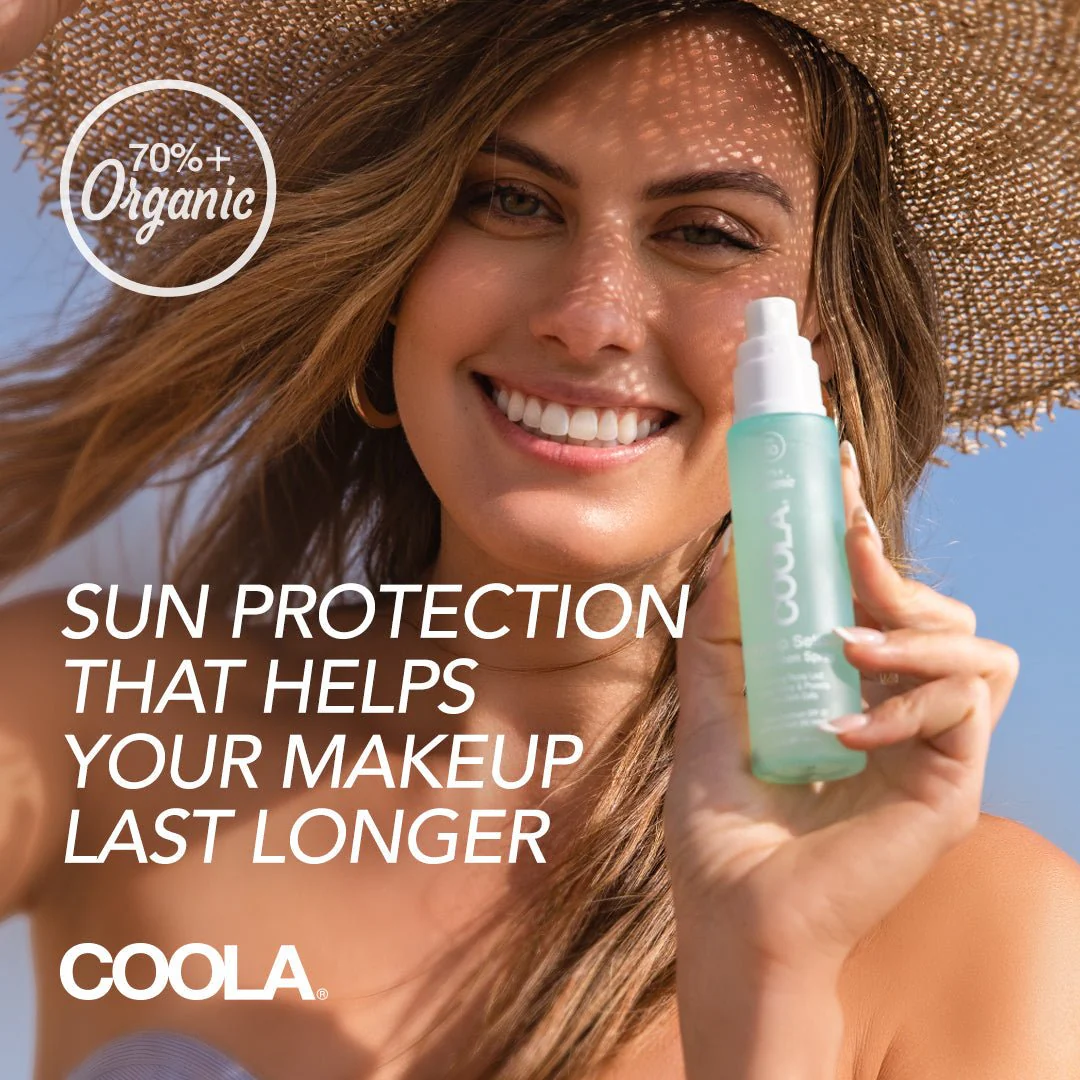 Coola Makeup Setting Spray Organic Suncream SPF 30 - 44ml Glass Bottle - Image 3