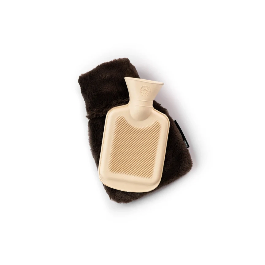 CosyPanda Natural Rubber Hot Water Bottle MINI - Recycled Faux Fur - Image 4