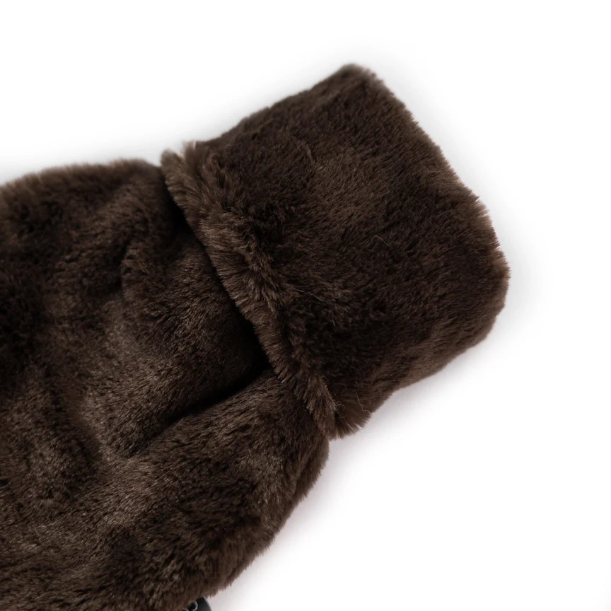 CosyPanda Natural Rubber Hot Water Bottle MINI - Recycled Faux Fur - Image 5