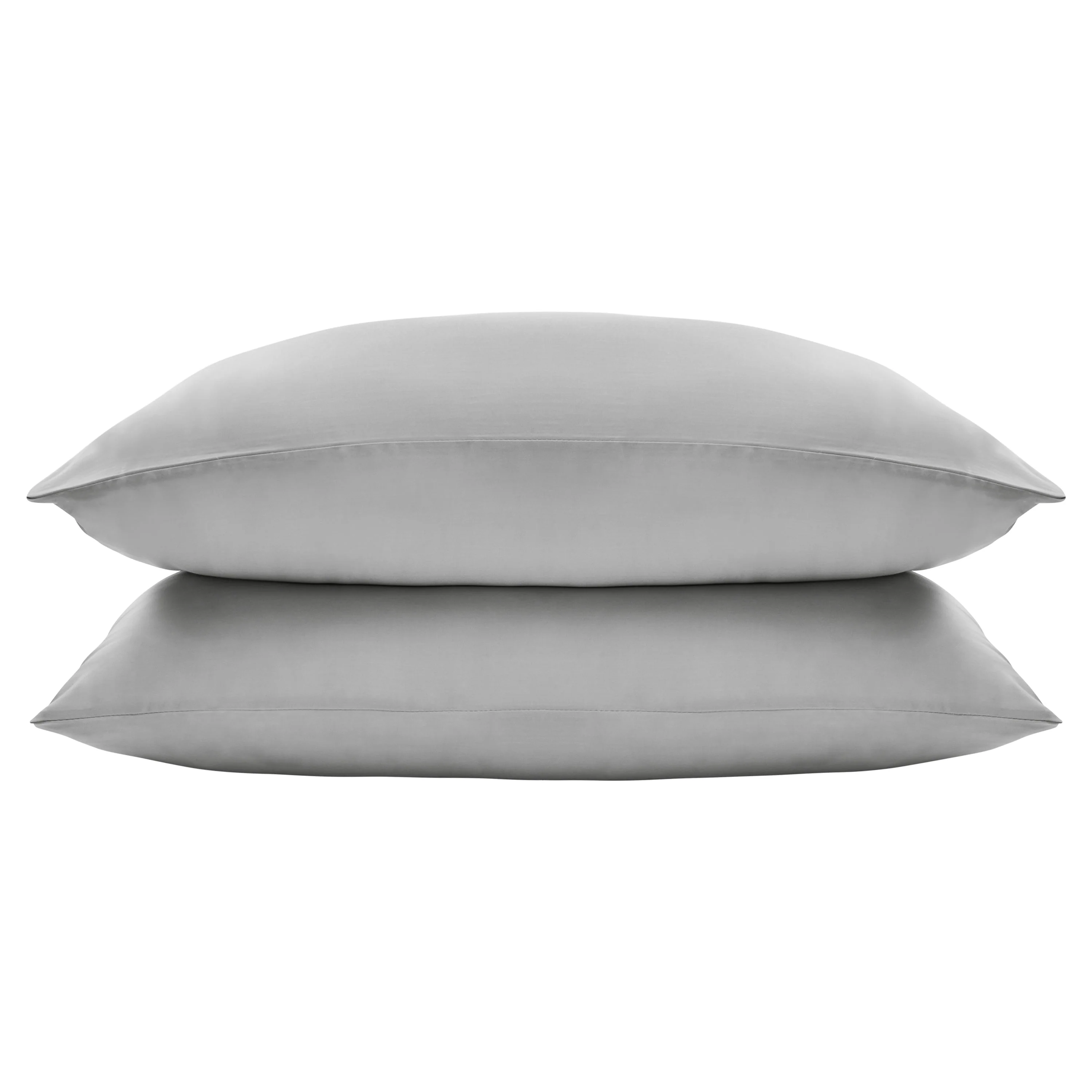 Ethical Bedding Eucalyptus Silk Pillowcase Pair - Grey - Image 2