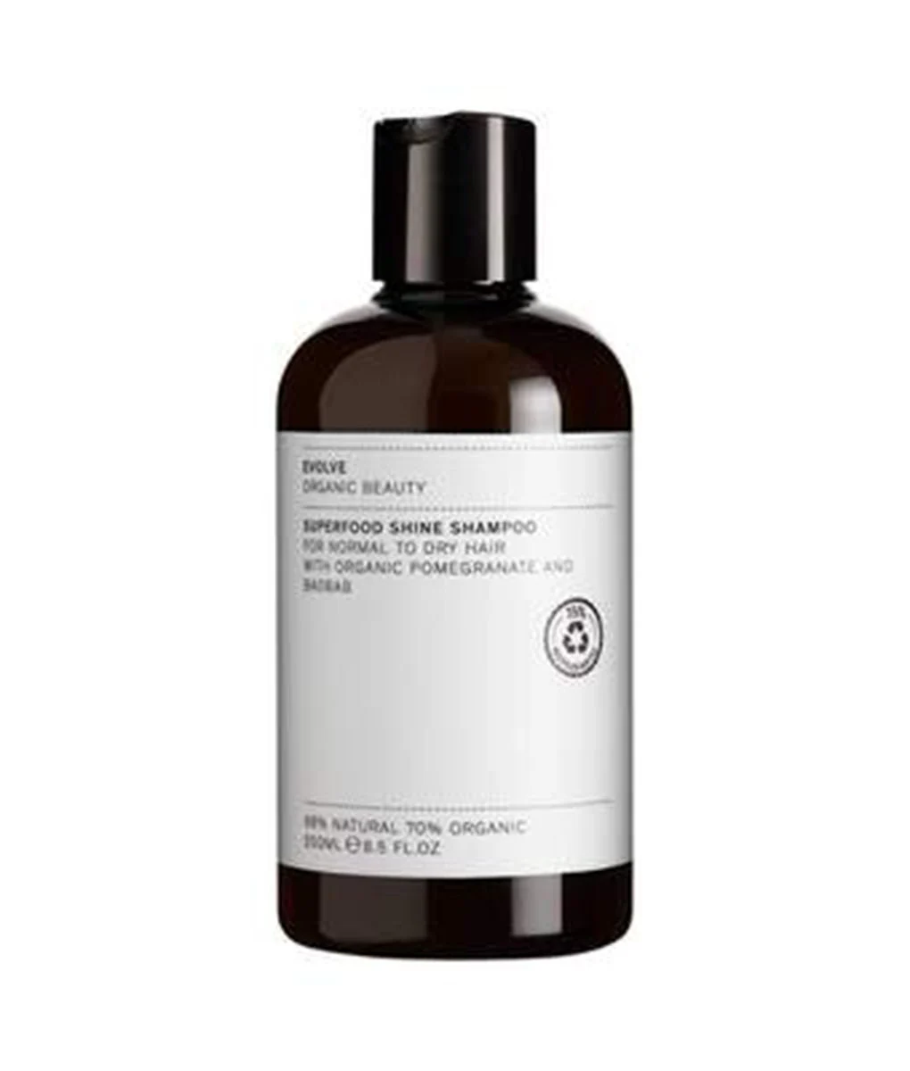 Evolve Beauty Organic Superfood Shine Shampoo - Recycled Plastic Bottle - Image 2