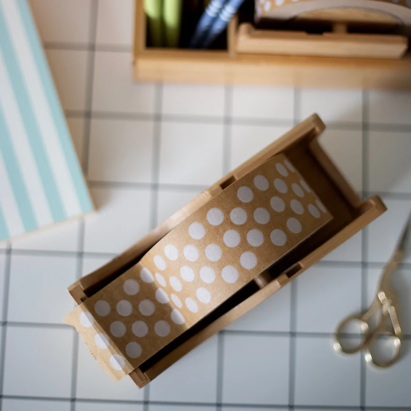 Large Bamboo Tape Dispenser - Image 3