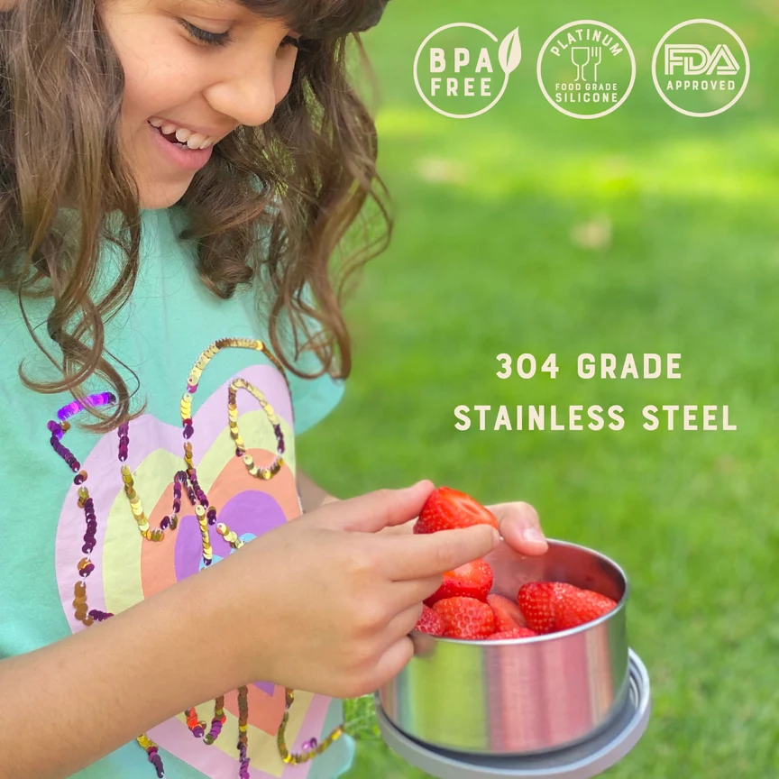 MoonMoon Stainless Steel Snack Pots - x3 Pack - Image 7
