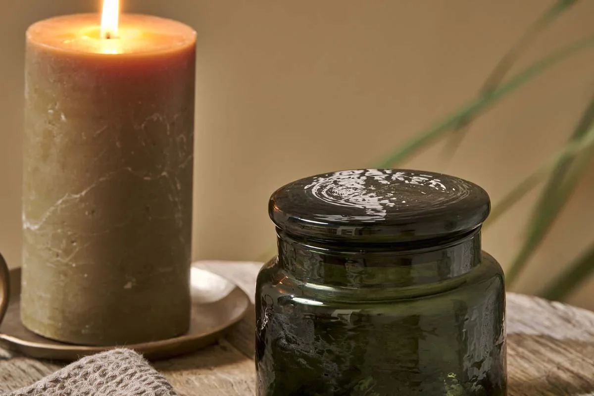 Nkuku Ilcoso Recycled Glass Storage Pot - Image 6