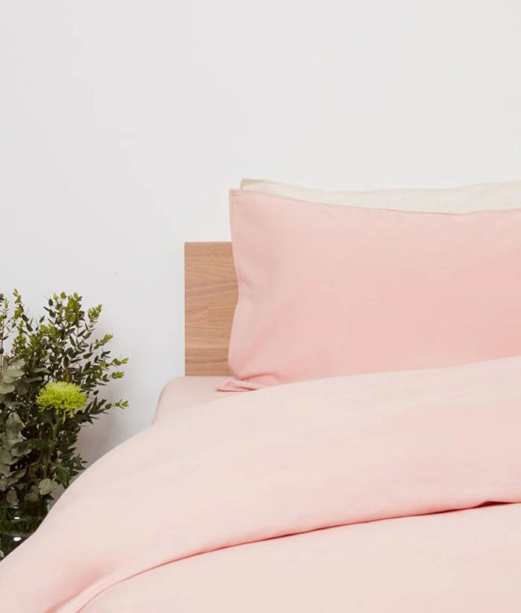 Panda London Complete Bamboo & French Linen Bedding - Himalayan Pink