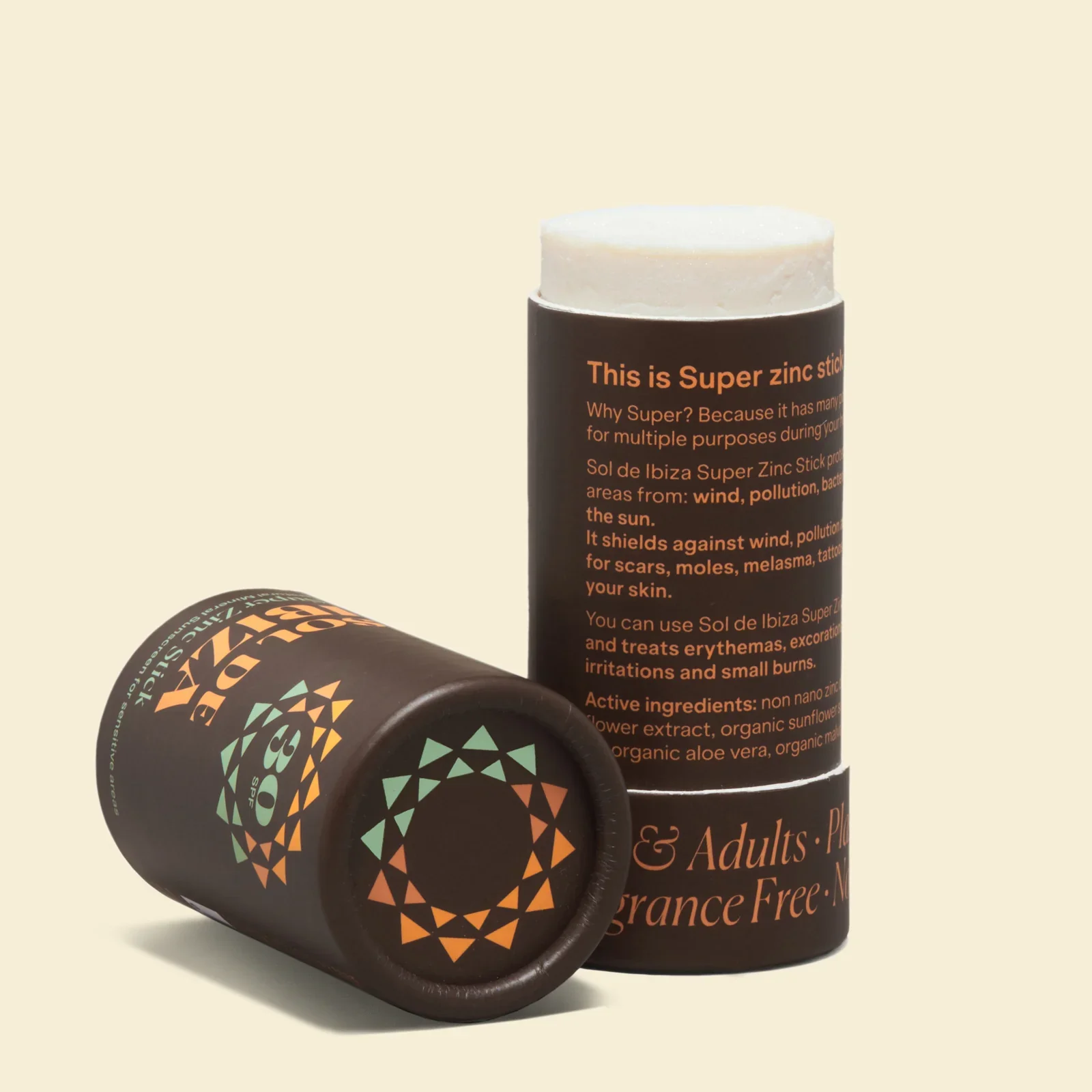 Sol De Ibiza Face & Body Super Zinc Stick SPF30 - Vegan & Plastic Free - Image 3