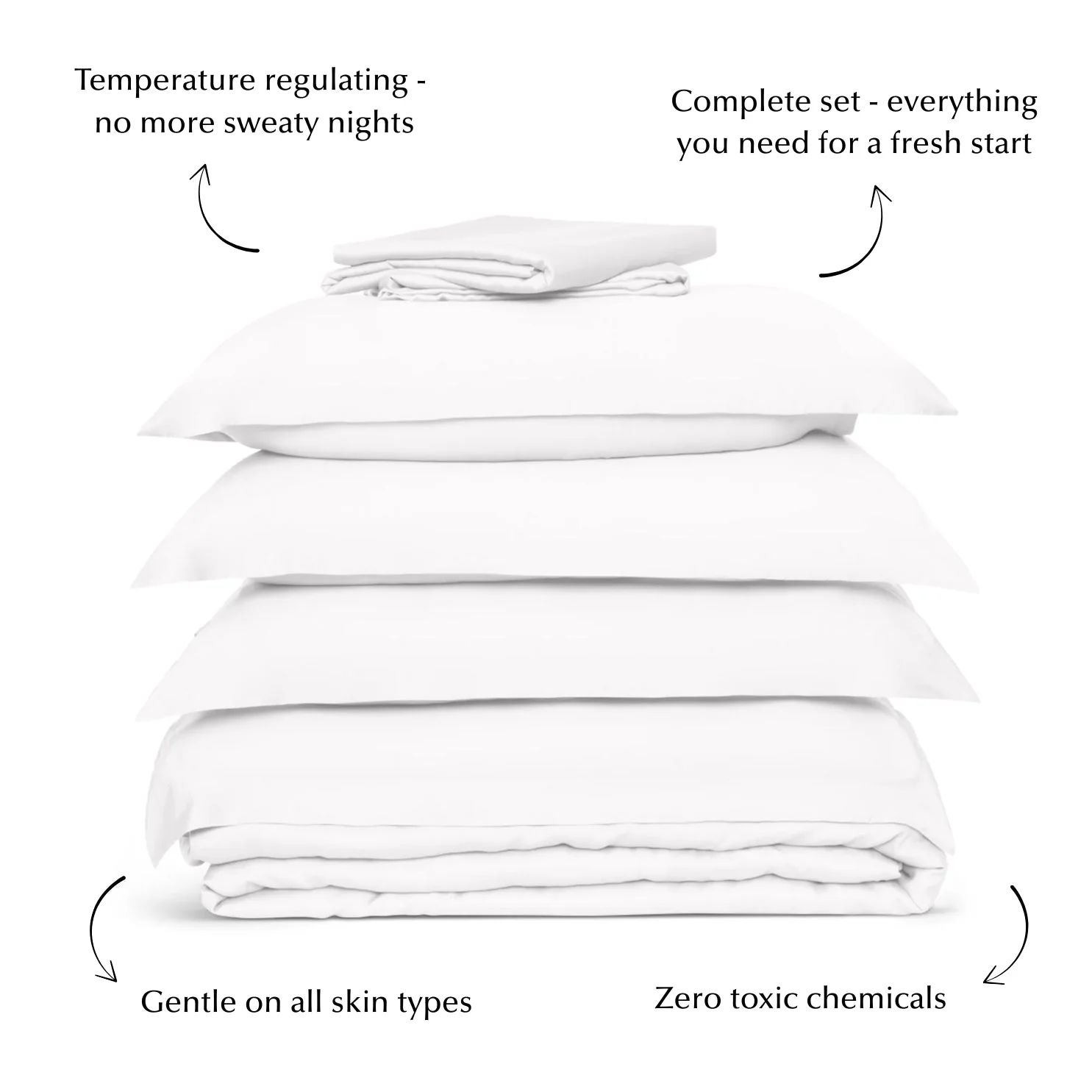 Ethical Bedding Summer Move In Bundle - White - Image 3