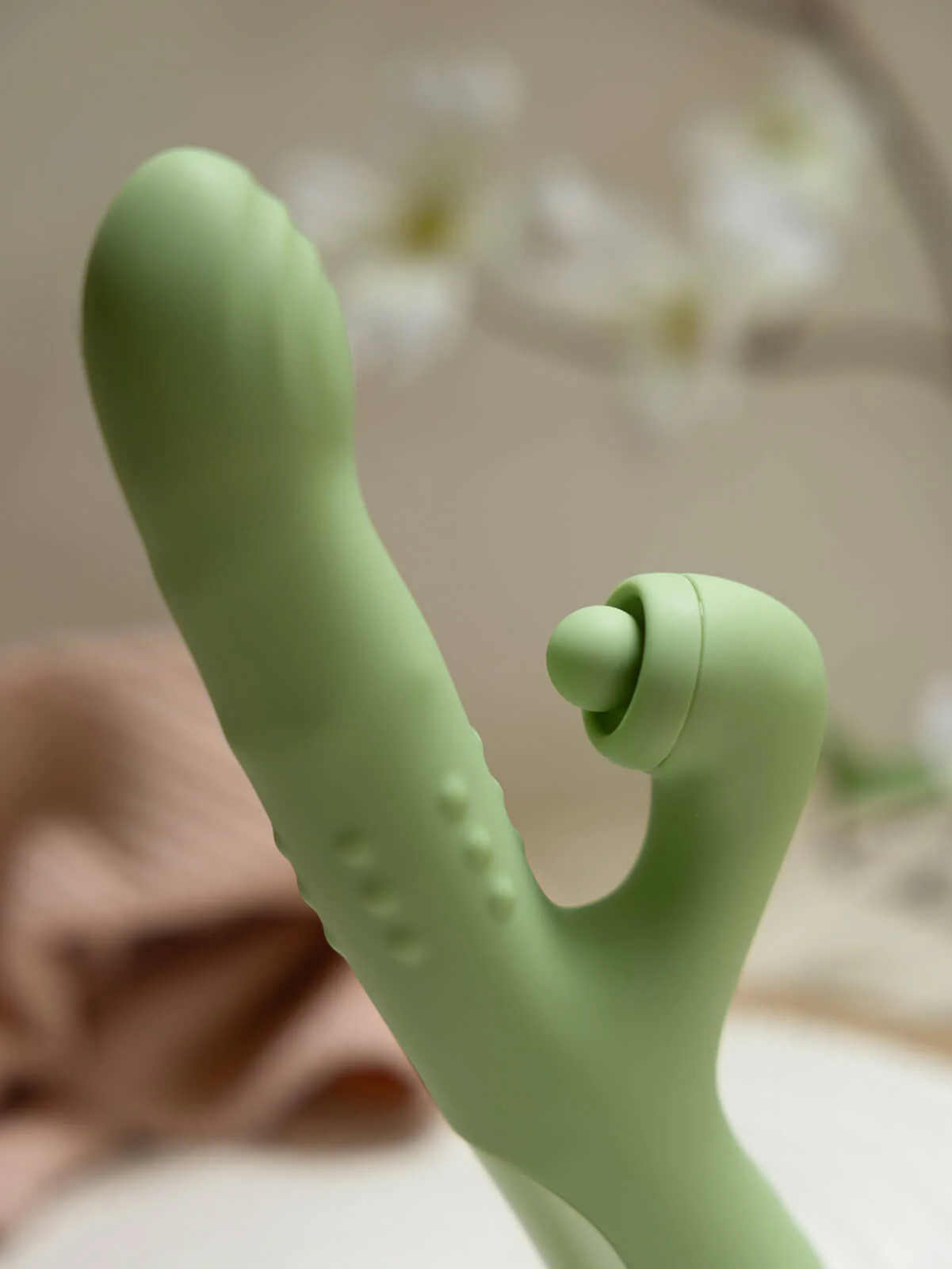 The Natural Love Company Senna Thrusting Rabbit Vibrator - Recycled Ocean Plastic - Image 3