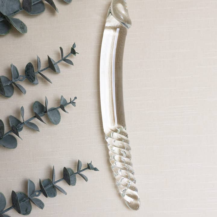 The Natural Love Company Tansy Helix - 9" Glass Dildo - Image 2