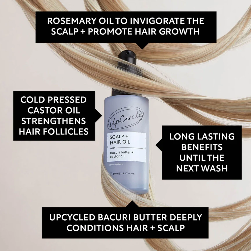 Upcircle Scalp + Hair Oil with Bacuri Butter + Castor Oil - Image 4